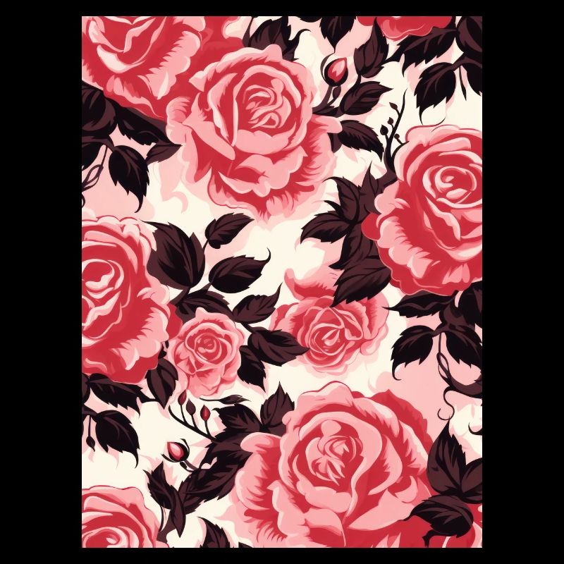 rose, pattern, flower, pastel, floral