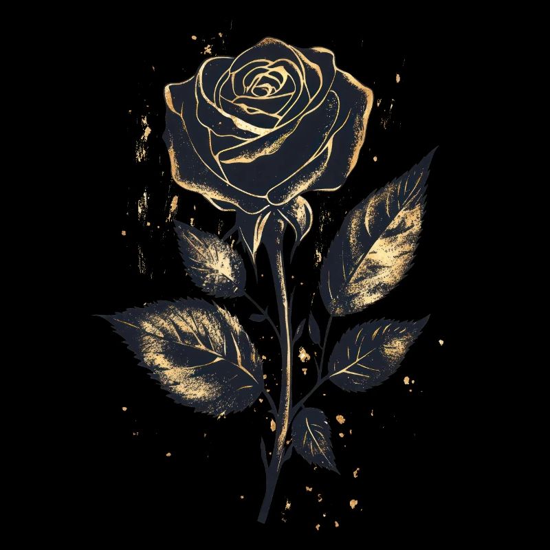 Rose dorée noire