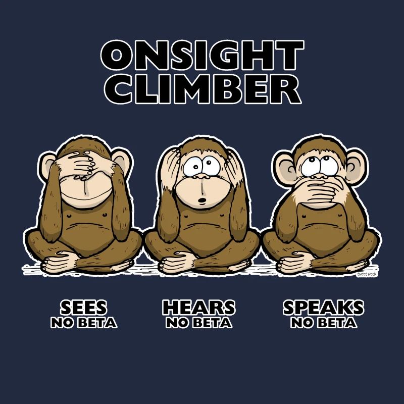 On Sight climber three wise monkey Kletter T-Shirt