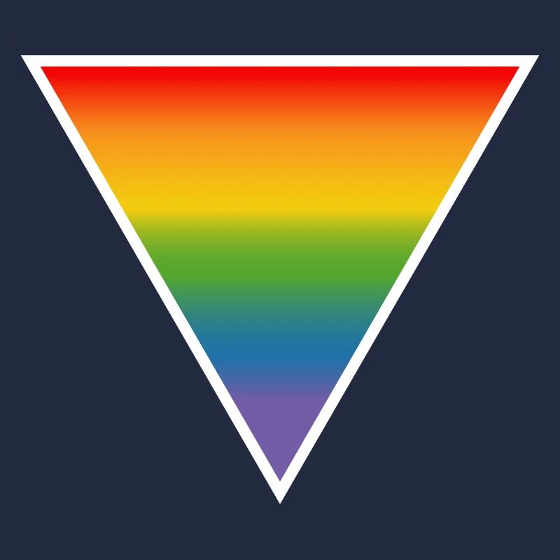 Regenbogen LGBTQIA triangle white