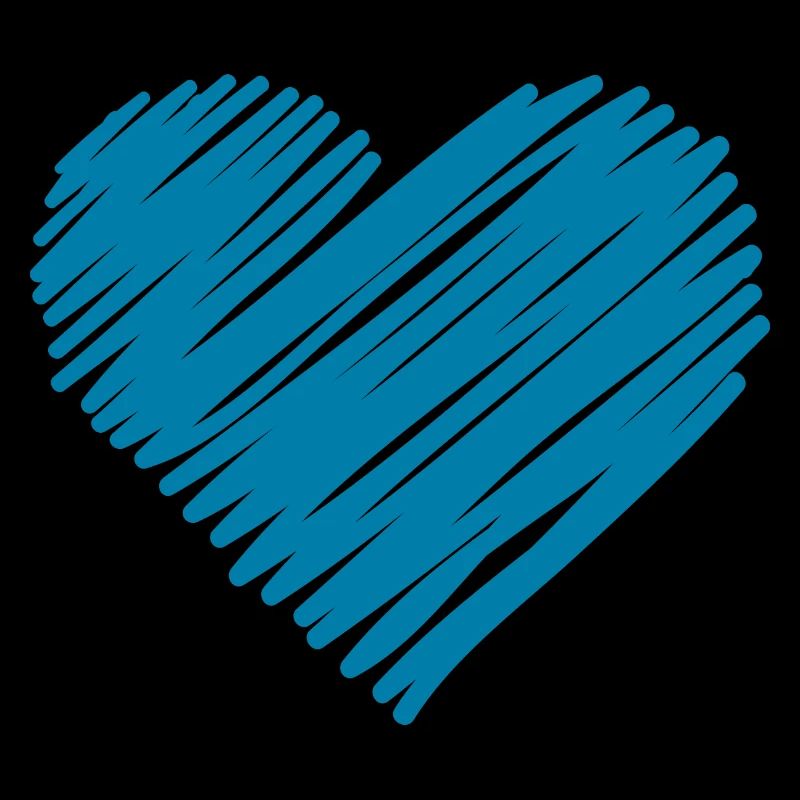 Blaues Pinselherz