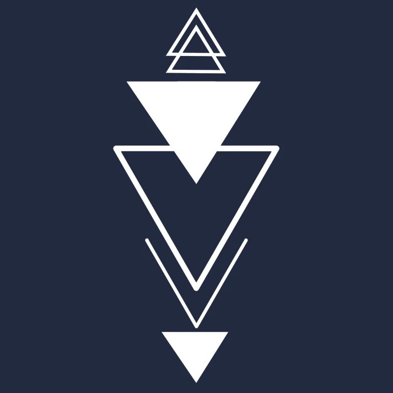 Symbole triangulaire (blanc)