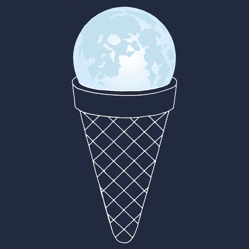 Lune et crème glacée
