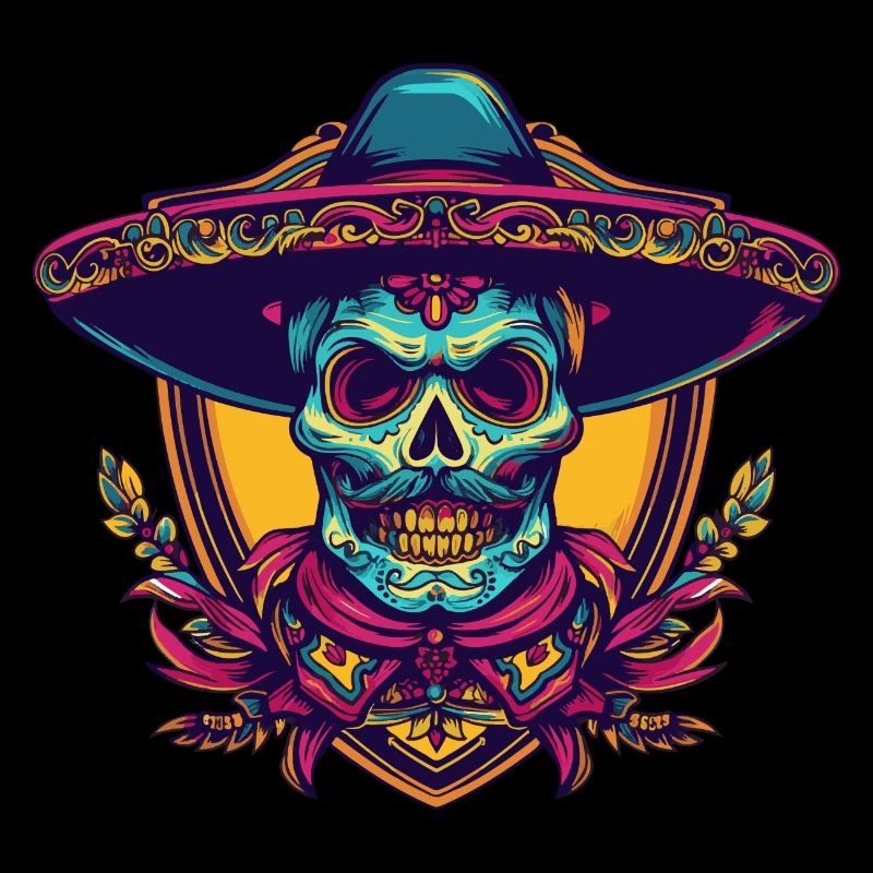 Crâne Mexicain Sombrero