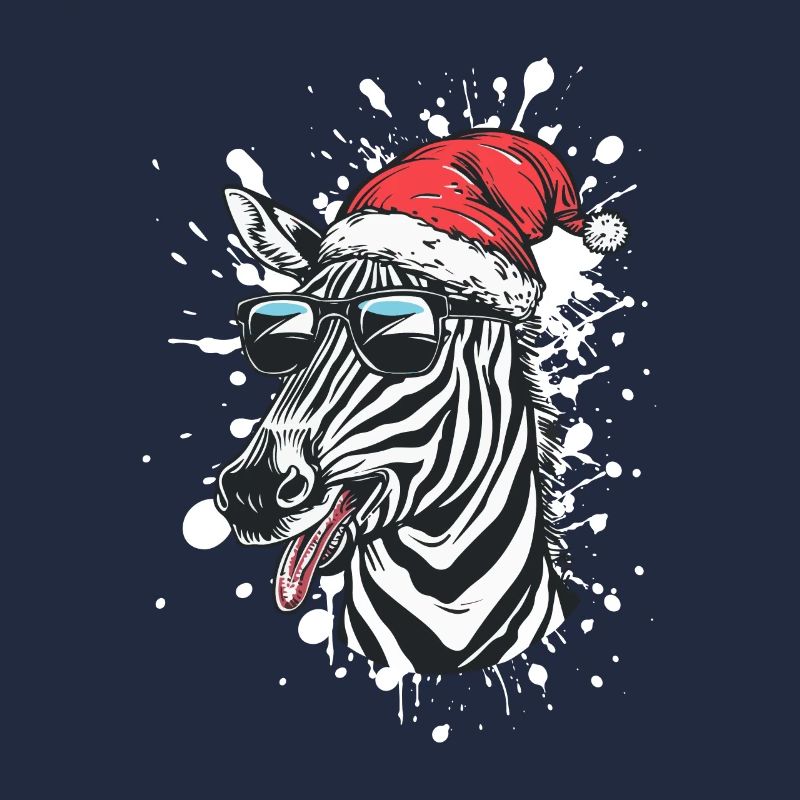 Zebra Weihnachten Lustig