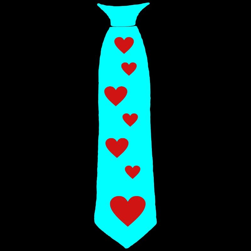 Tie printed heart