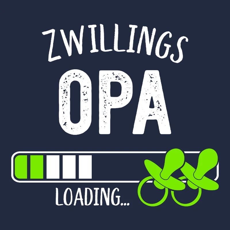Zwillingsopa Loading Opa Großvater Zwillinge