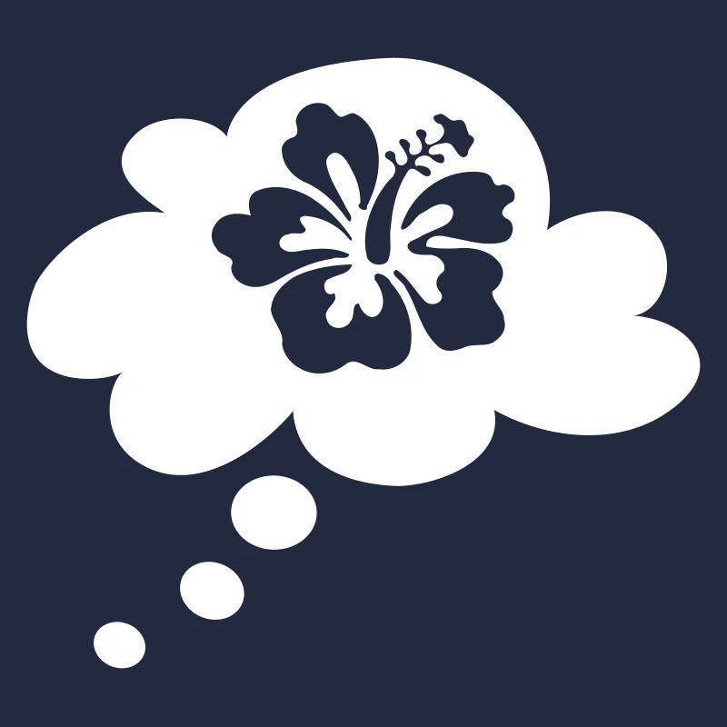 Holiday Ready Hawaii Flower Speech Bubble Thought Bubble Fun