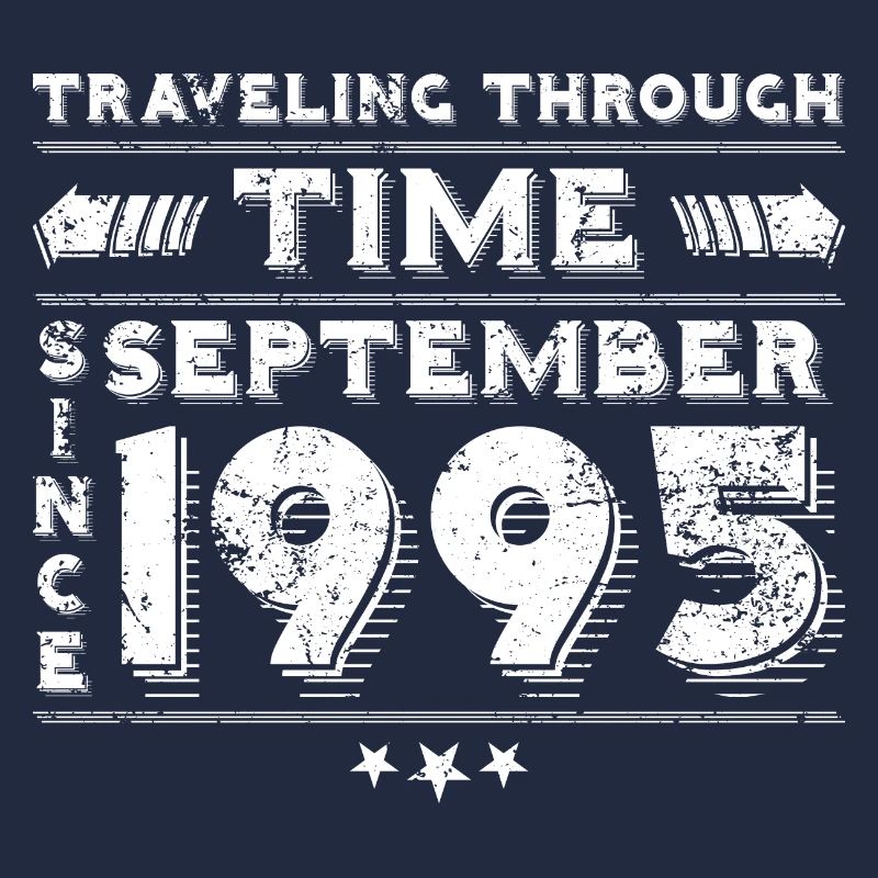 Conception d'anniversaire de voyage dans le temps vintage septembre 199