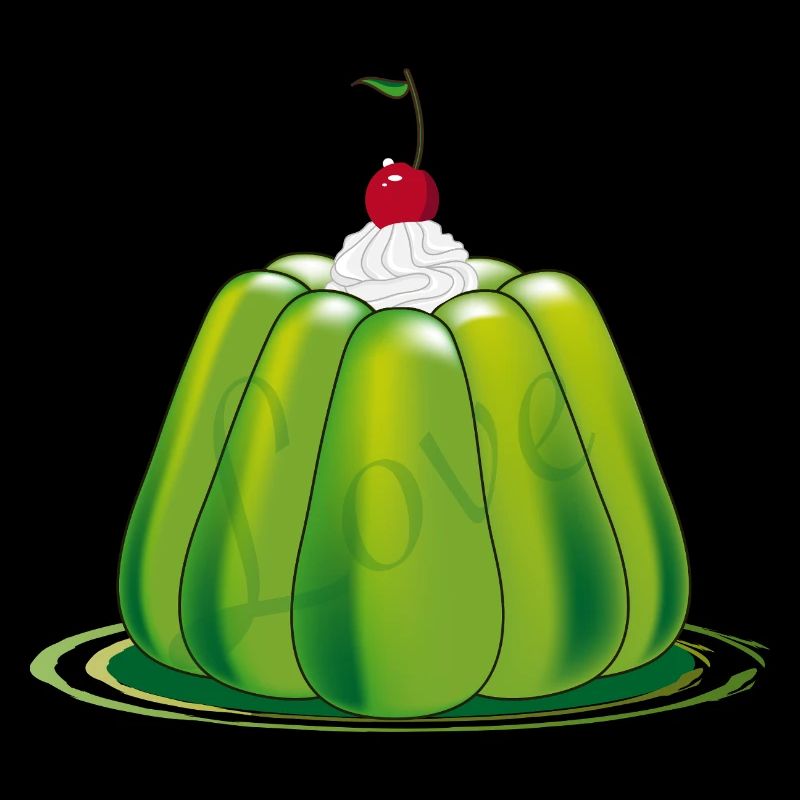 Green Jelly – Stylized Retro Dessert