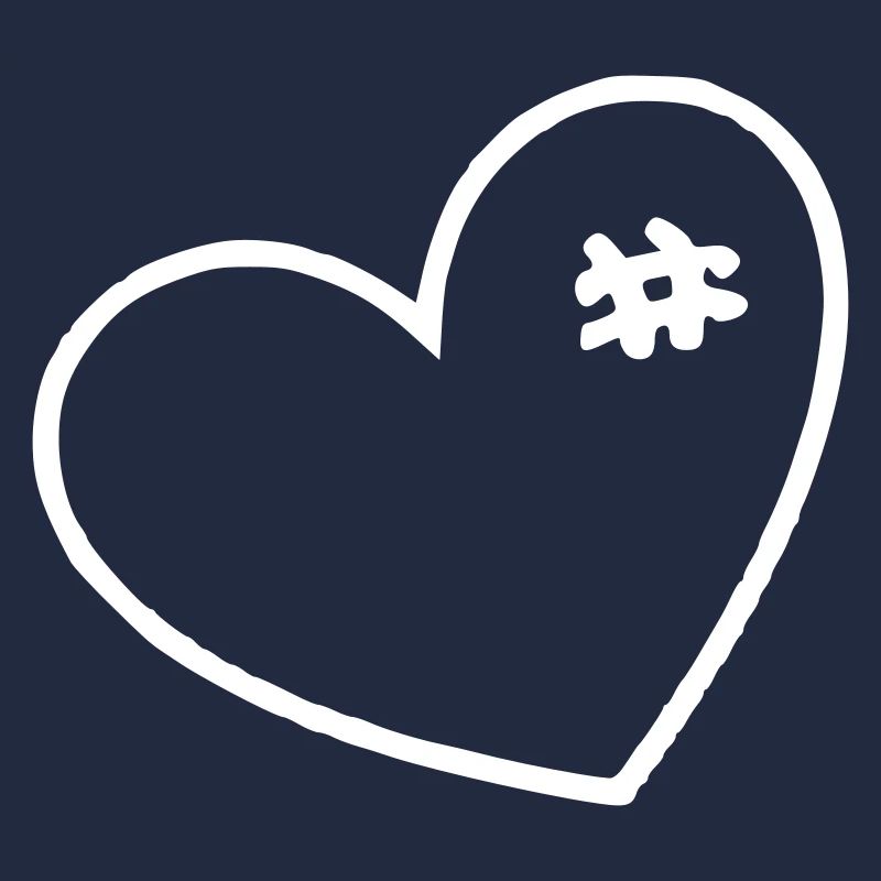 Coeur blanc avec points de suture