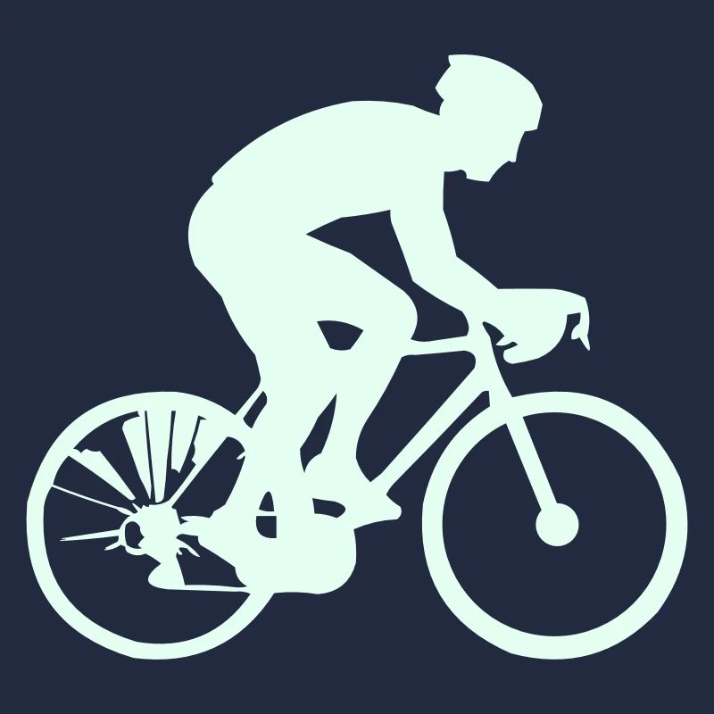 Radfahrer Silhouette Mint