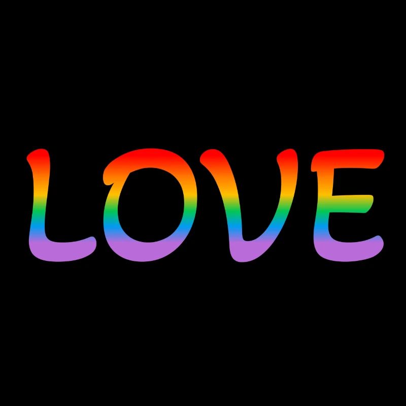 Retro Regenbogen Liebe