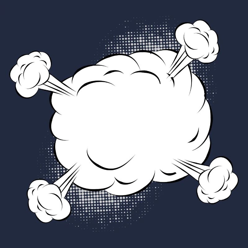 Empty comic fight cloud for your own texts & motifs
