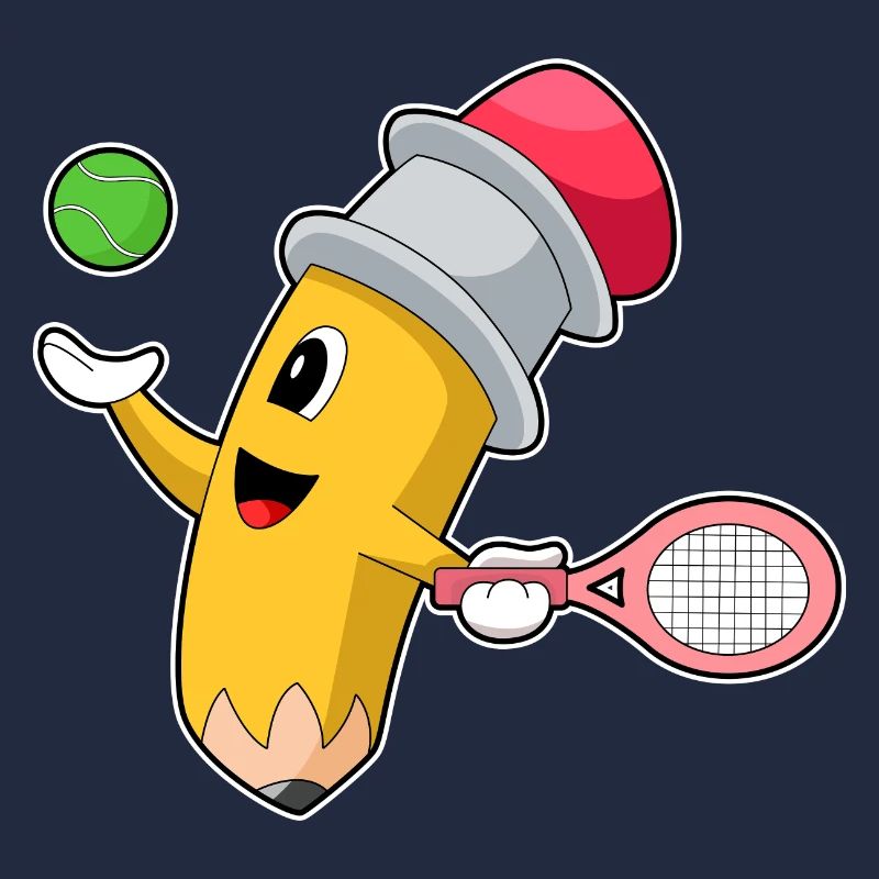 Raquette de tennis crayon