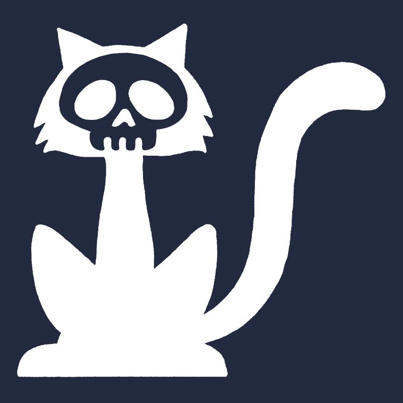 Crâne de chat blanc