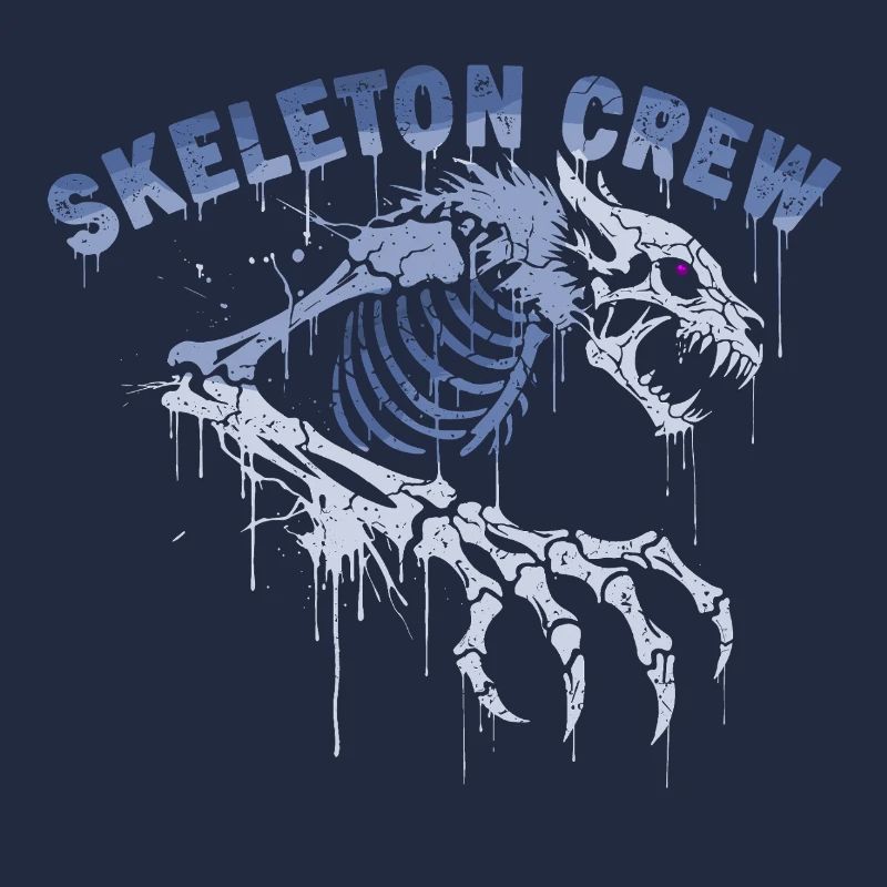 Skelett Werwolf Graffiti