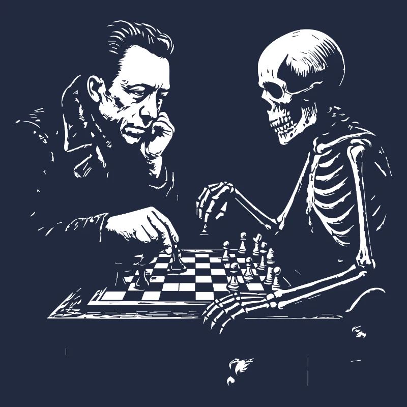 Camus and Skeleton Chess Duel