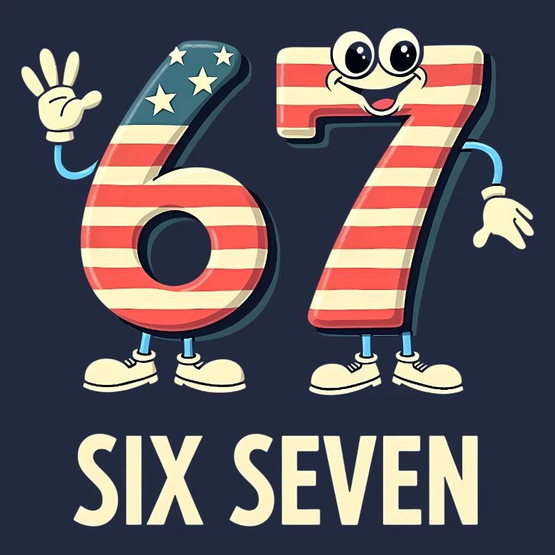 US Flag 67 Memes Six Seven