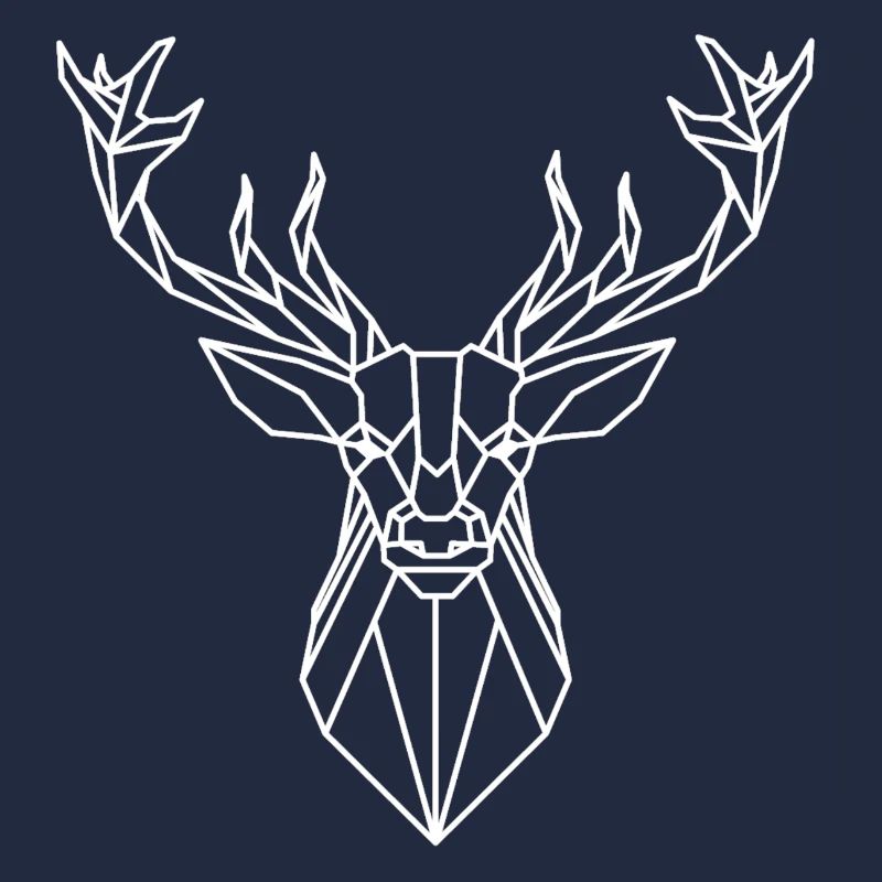 Geometric Deer Head