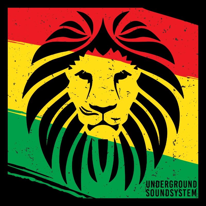 Löwe im Rasta Stil