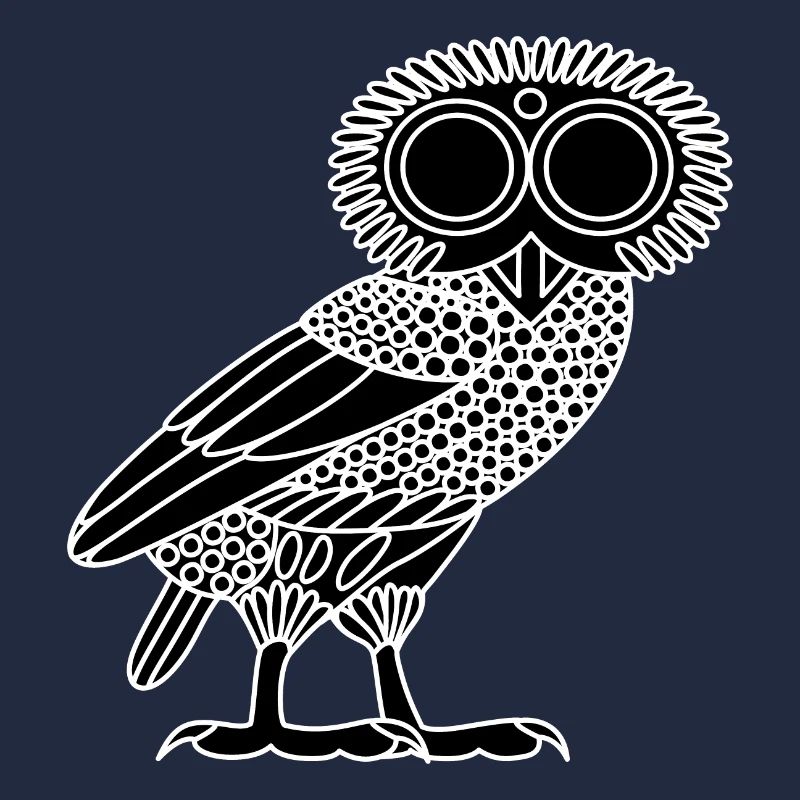 Eule der Athene [Schwarz (nur Eule)]