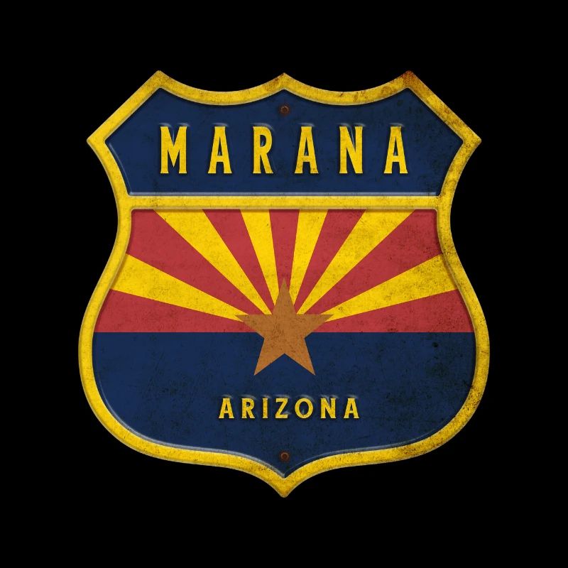 Design du blason du drapeau Marana Arizona