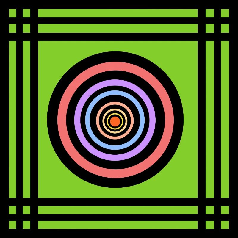 Jeu géométrique de couleurs dans la couleur