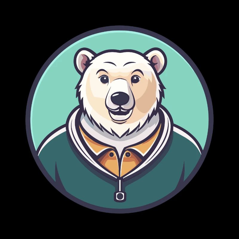 Eisbär Kawaii Cartoon Figur Tier Gesicht