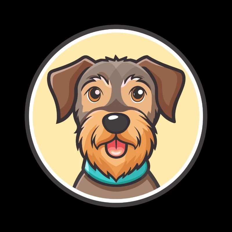 Deutscher Jagdterrier Hunderasse Karikatur Kawaii