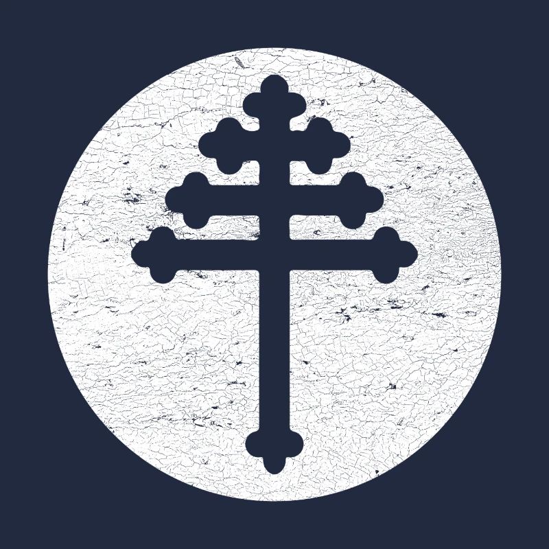 Croix maronite dans cercle blanc
