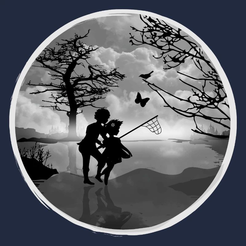 Butterfly catcher at the lake – nostalgically beautiful