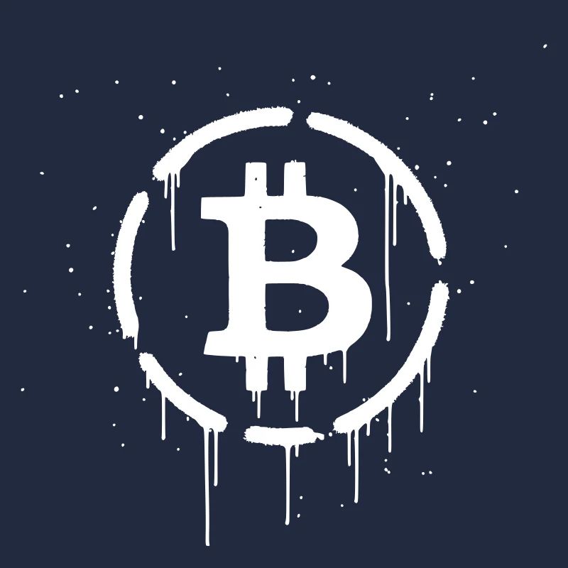 Bitcoin Logo Graffiti Krypto