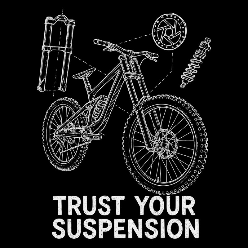 Downhill MTB Exploded Drawing – Suspension Art