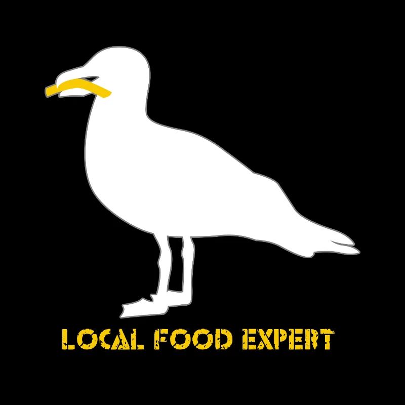 Lokaler Food-Experte Seemöwe - Weiß