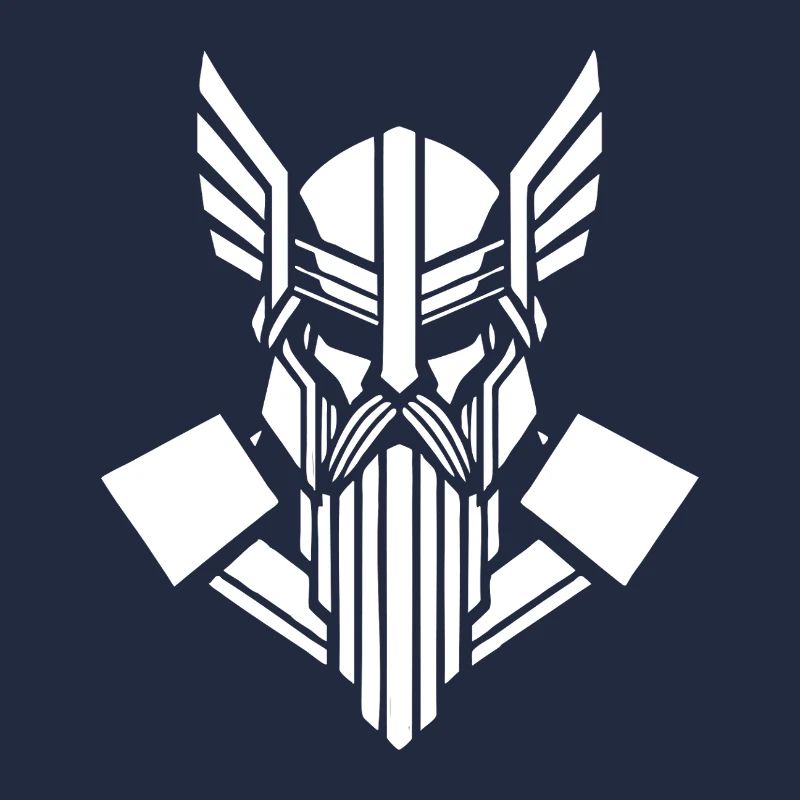 Viking Winged Geometric Valkyrie Modern Mascot