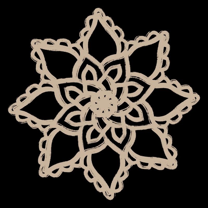 Beige-Mandala-Blumenspitze
