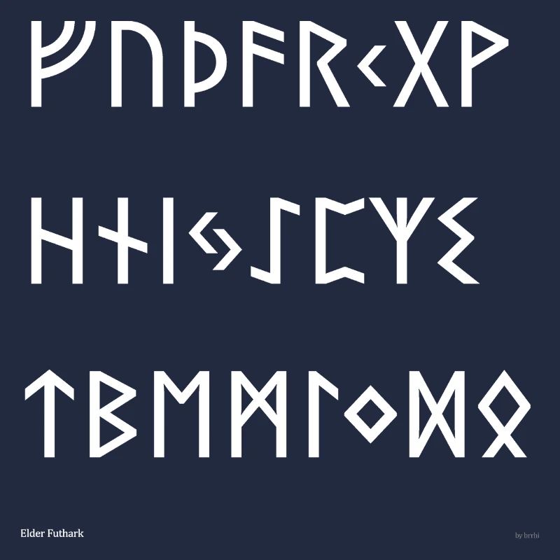 Elder Futhark (weiß)
