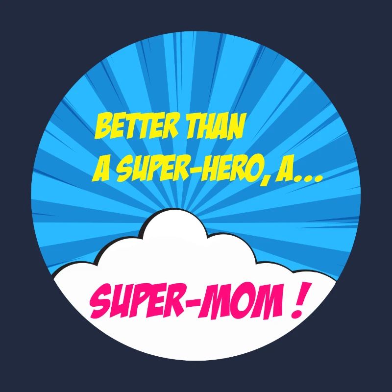 Supermama, Superheldin. Beste Mama. Comicbuch.