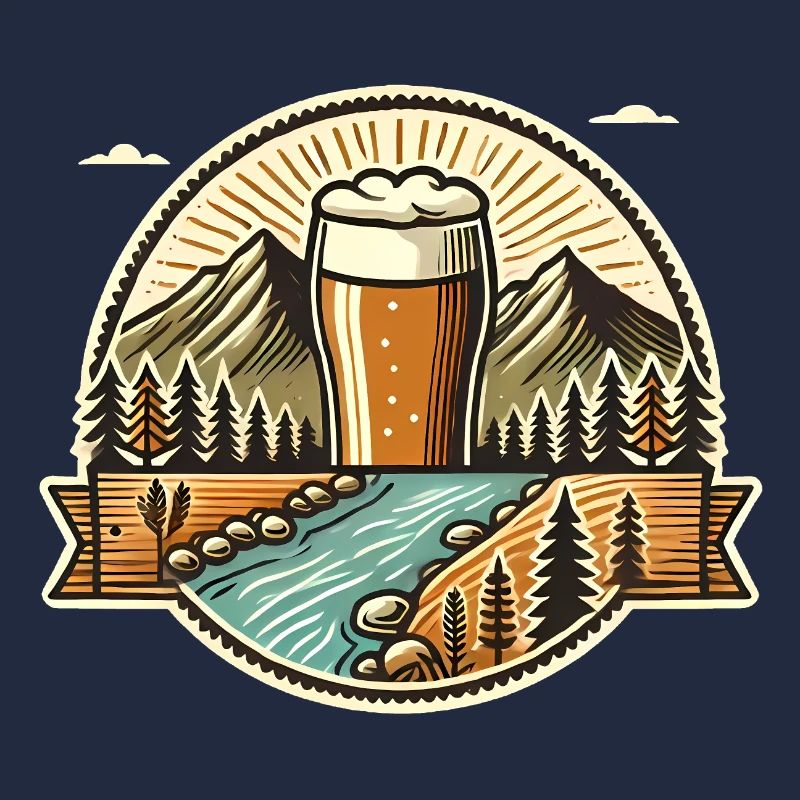 Bergbier-Abenteuer-Abzeichen-Design