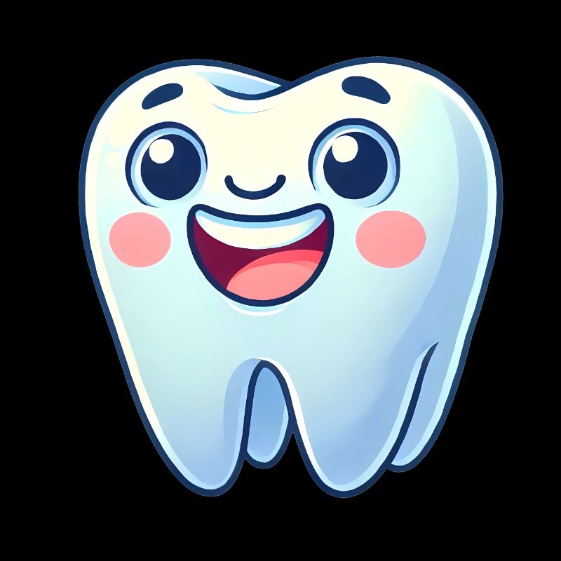 Conception de dessin animé de dent souriante