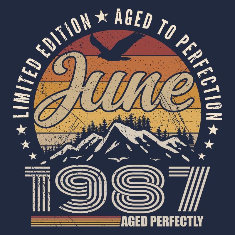 June 1987 38th Anniversary Gift June 1987 Retro