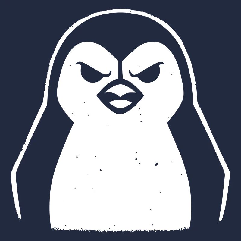 pinguin stencil grunge minimalistisch-vector Linux