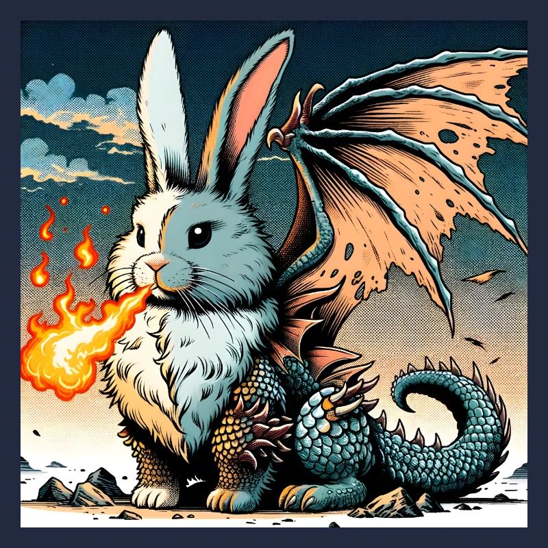 Fire Breathing Bunny Dragon #01