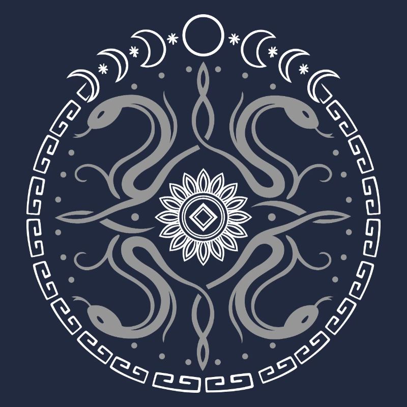 Roue serpentine avec phases de lune