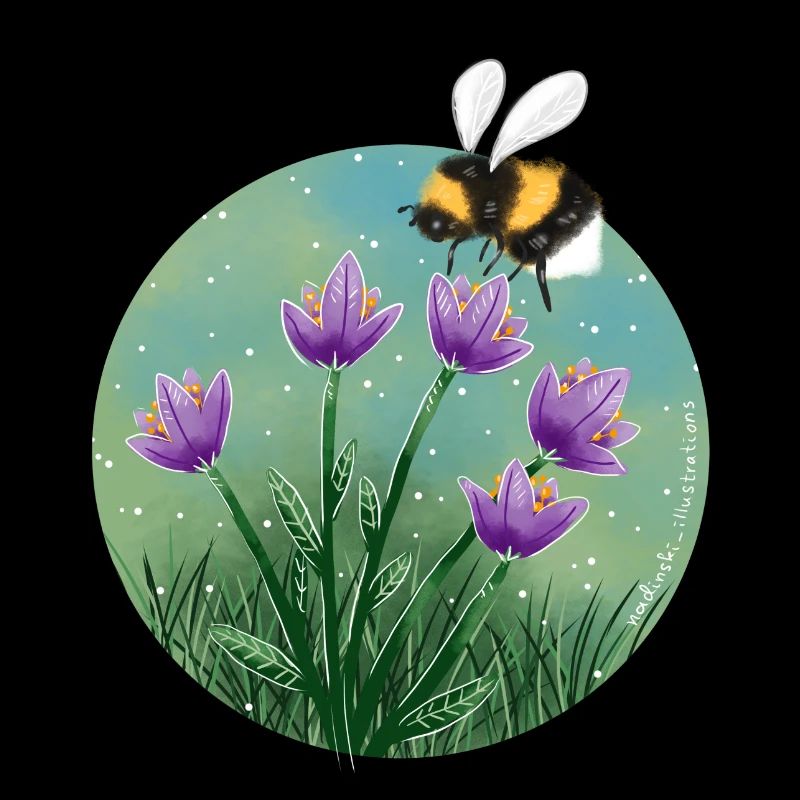 Abeille et fleurs