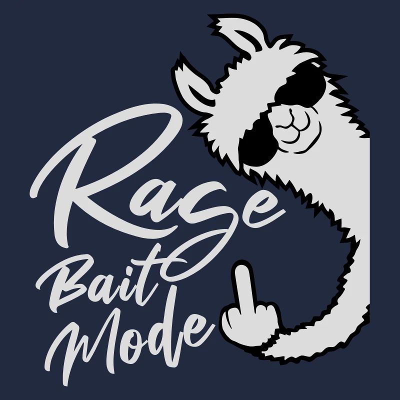 Rage Bait Lama Alpaka Sonnenbrille Mittelfinger