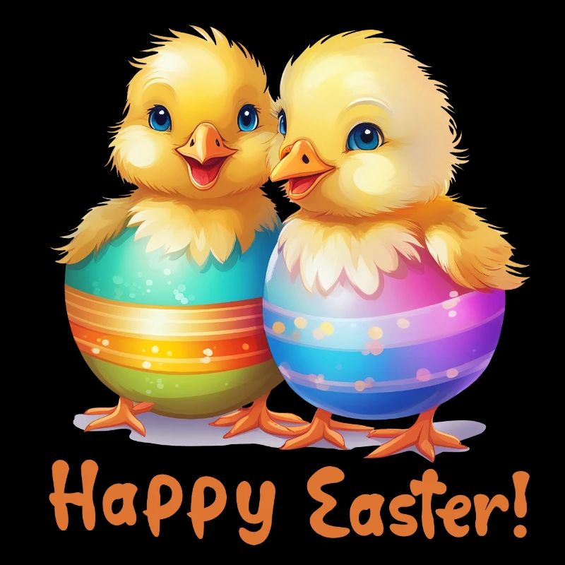Joyeuses Pâques, Oeuf De Pâques, Poussin, Pâques, Drôle, Mignon
