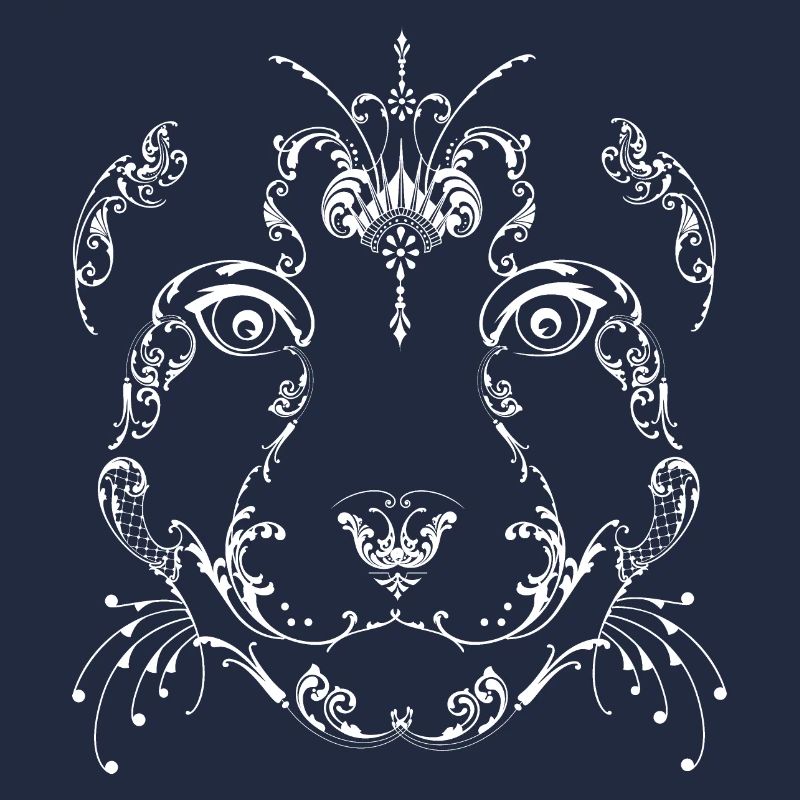 Snow leopard cheetah psychedelic ornament pattern