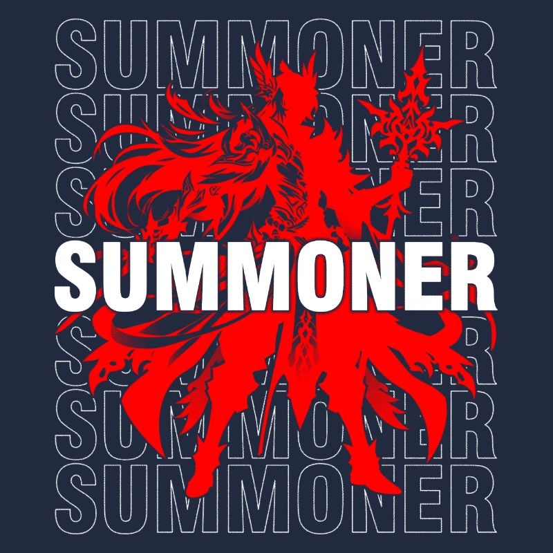 Summoner RPG Red Silhouette & Bold Magic Design